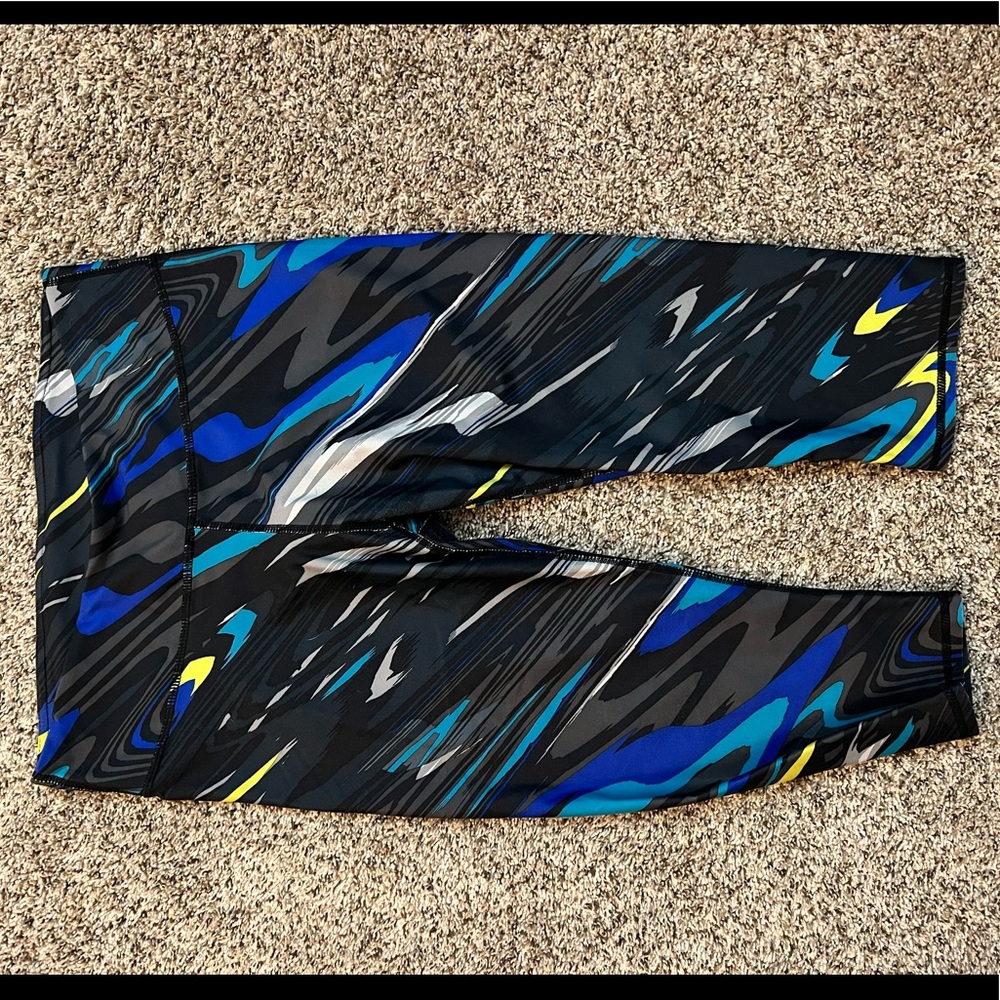 Fabletics workout long shorts. Gently worn. Has minor  piling in groin area.